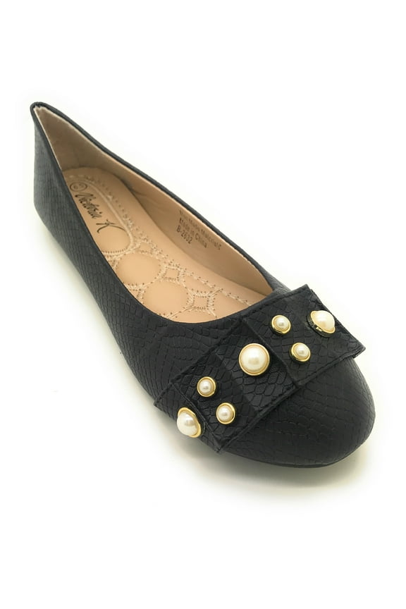 Pearl Embellished Ballet Flat (Women's)