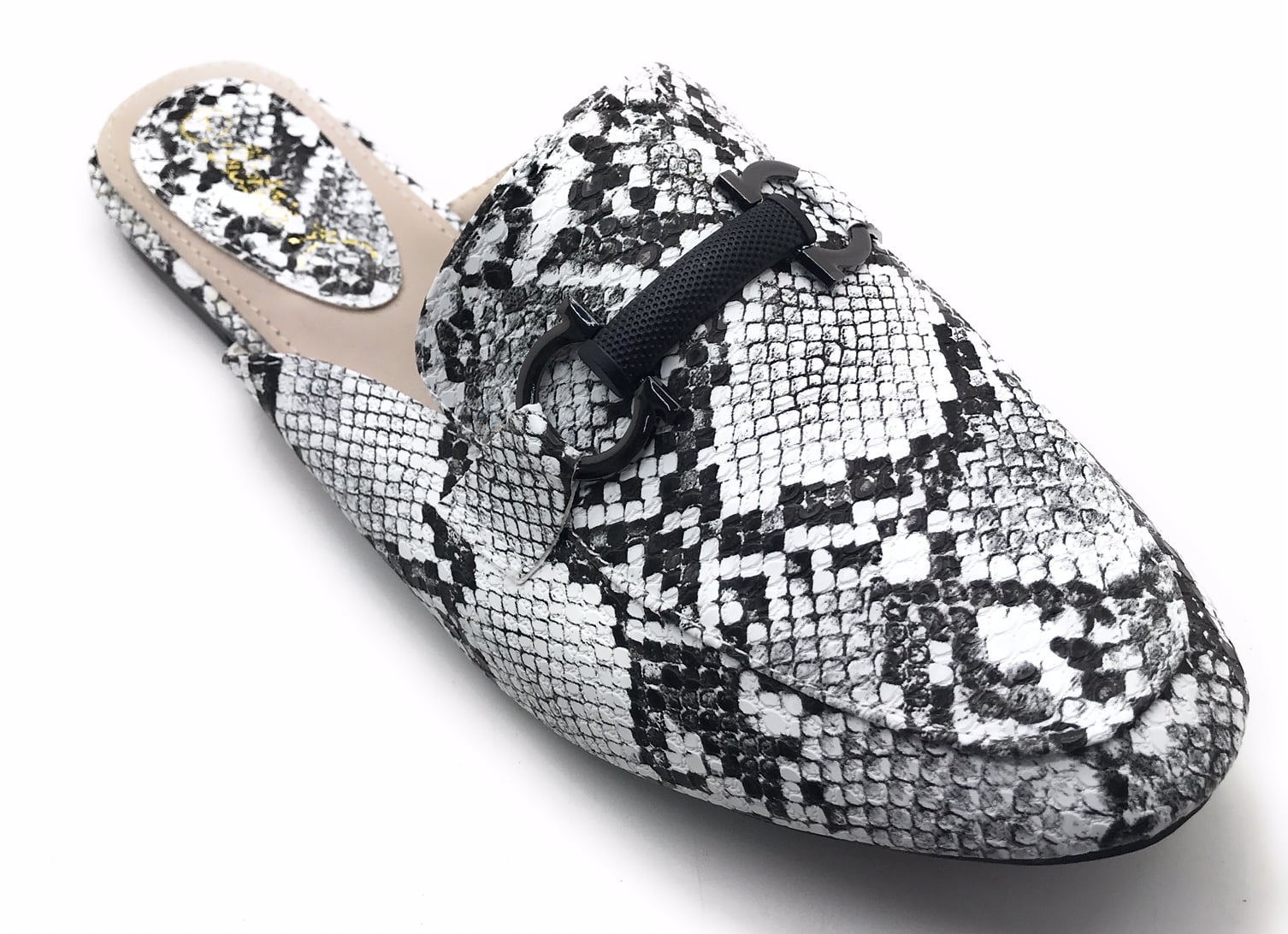 Victoria K Snake Skin Slip On Mules (Women)