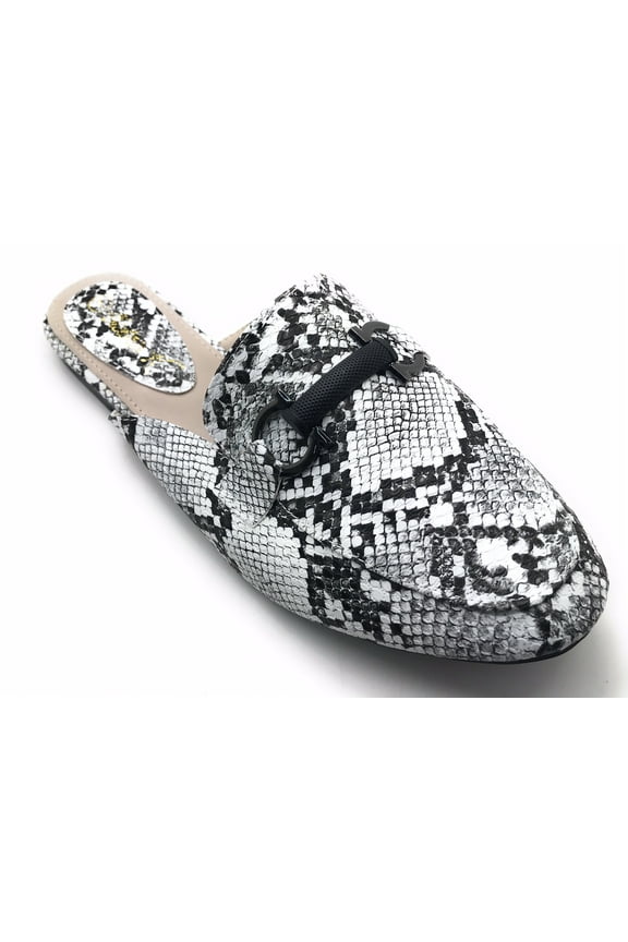 Snake Skin Slip On Mules (Women)