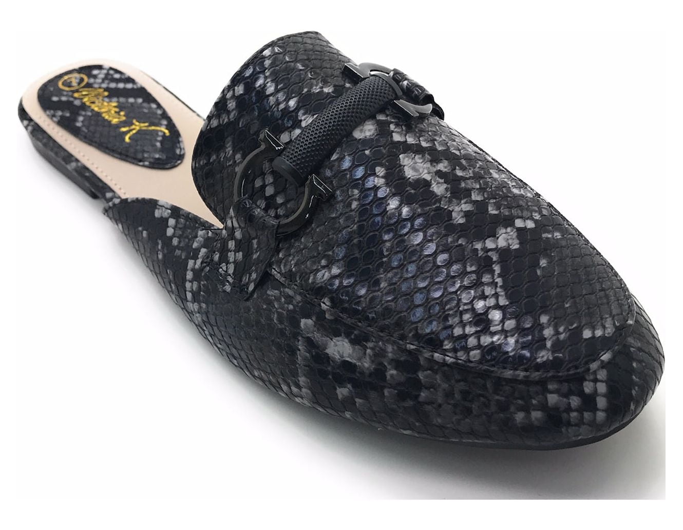 Victoria K Snake Skin Slip On Mules (Women)