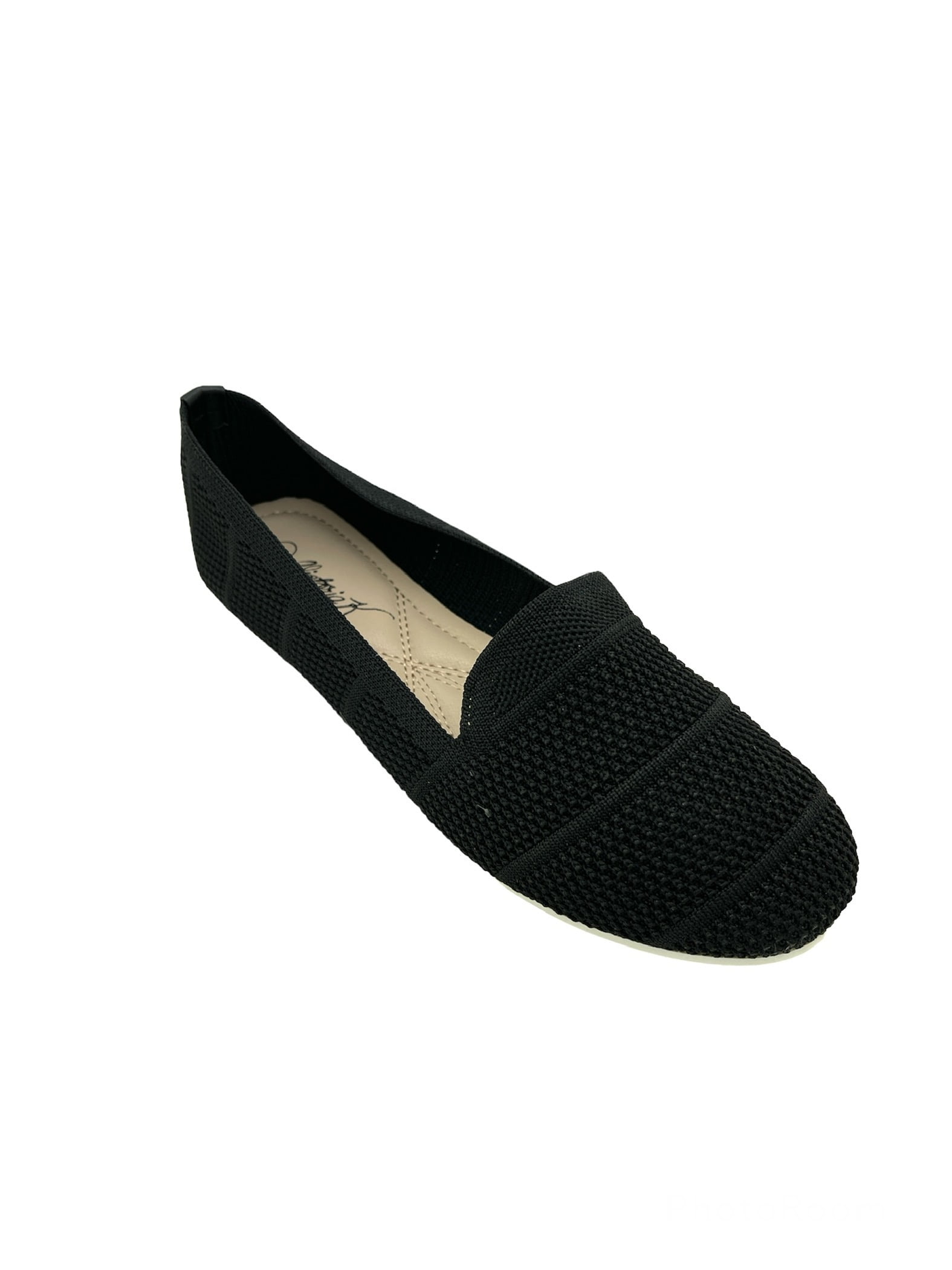 Victoria K Solid Knitted Textured Everyday Ladies Flats,