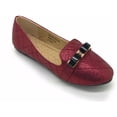 thumbnail image 1 of Victoria K Techno Shine Quilted Texture Black Bow Ballerina Flats (Women), 1 of 4