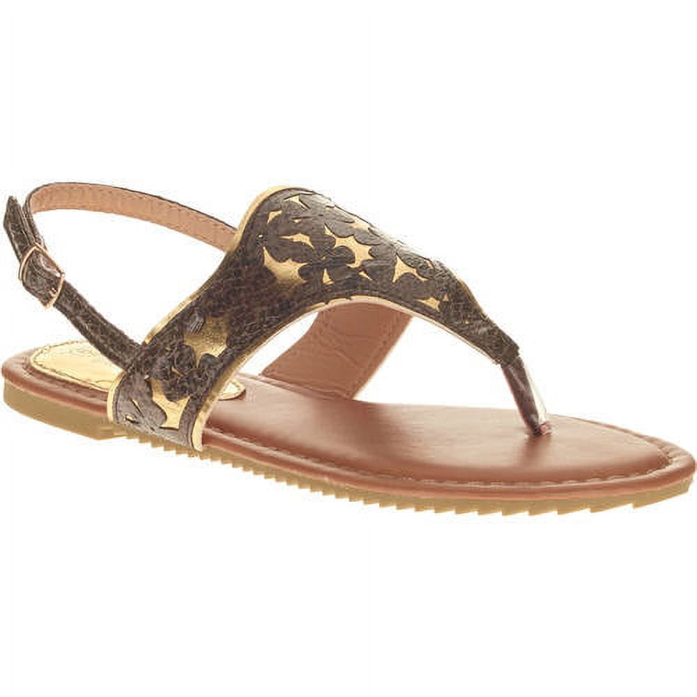 Victoria K. Women Floral Embossed Snake Skin  Print  Sandals
