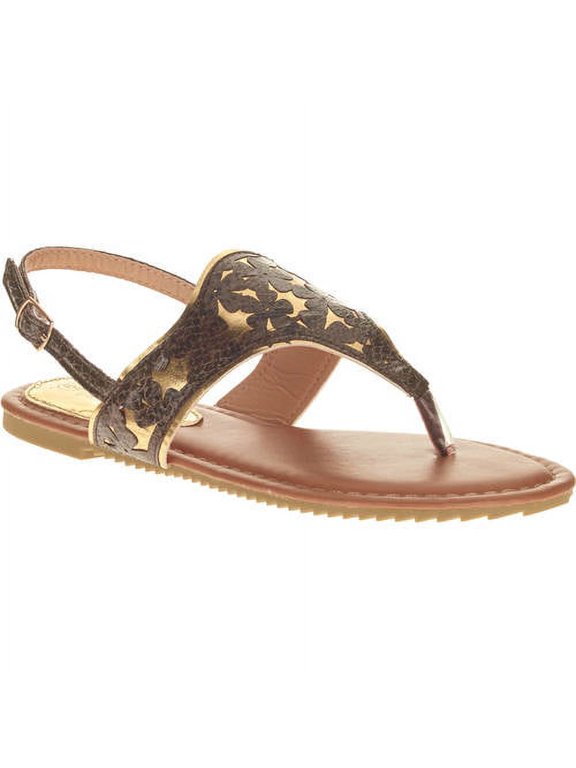 . Women Floral Embossed Snake Skin Print Sandals