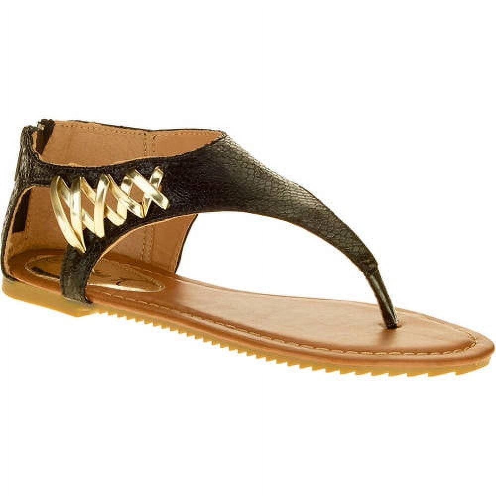 Victoria K. Women Snakeskin Print Zipper Back With Side Laceup   Sandals