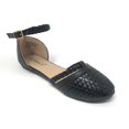 thumbnail image 1 of Victoria K Women's Basket Weave With Braid Straps Ballerina Flats, 1 of 5