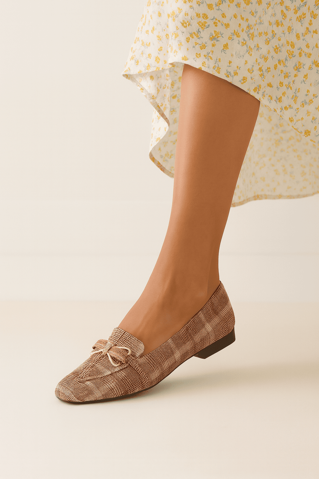 Victoria K Women's Bow Plaid Wedge Shoes