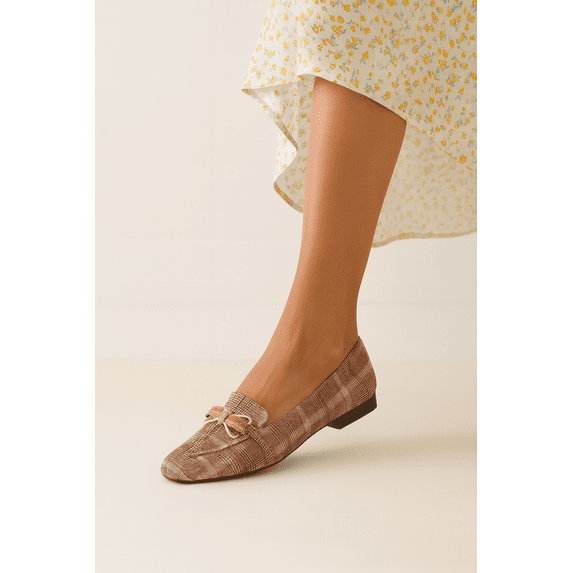 Victoria K Women's Bow Plaid Wedge Shoes