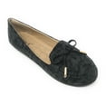 thumbnail image 1 of Victoria K Women's Bow With Gold Tipping Distressed Ballerina Flats, 1 of 5
