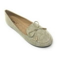 thumbnail image 1 of Victoria K Women's Bow With Gold Tipping Distressed Ballerina Flats, 1 of 1