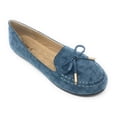 thumbnail image 1 of Victoria K Women's Bow With Gold Tipping Distressed Ballerina Flats, 1 of 5