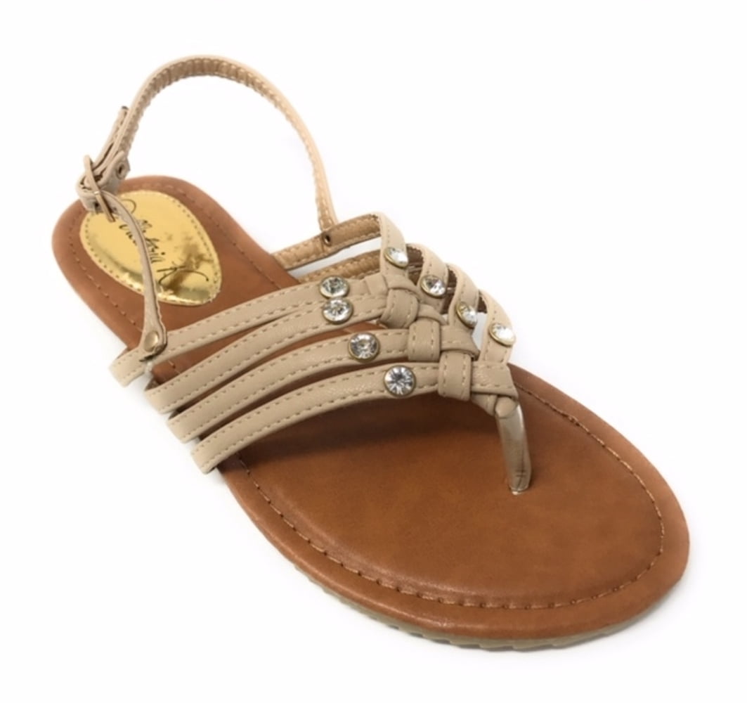 Victoria K Women's Braided And Rhinestone Sandals