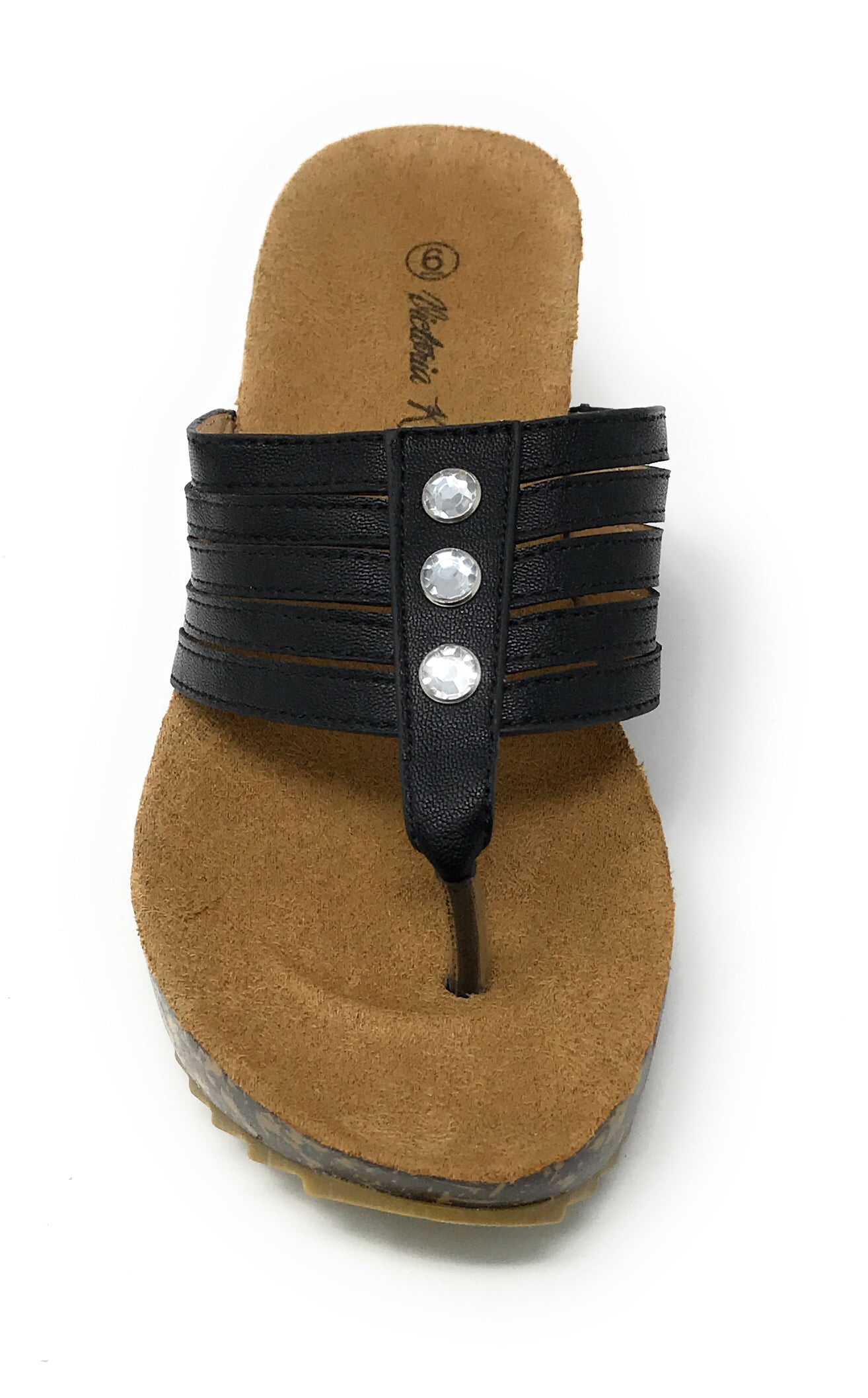 Victoria K Women's Cork Wedge Multi Straps Sandals