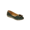 thumbnail image 1 of Victoria K Women's Croc Textured With Onyx Bow Ballet Flats, 1 of 6
