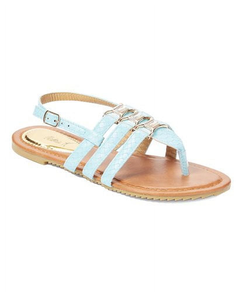 Victoria K Women's Crossover Straps Sandal's with Small Medallions ...