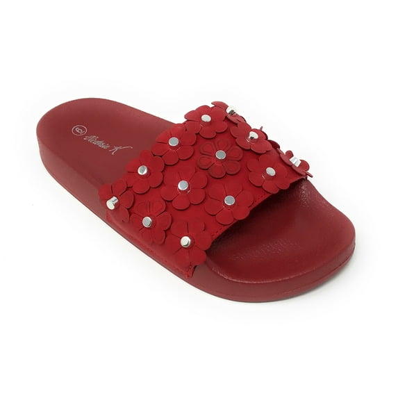 Victoria K Women's Daisy With Studs Slider Sandals