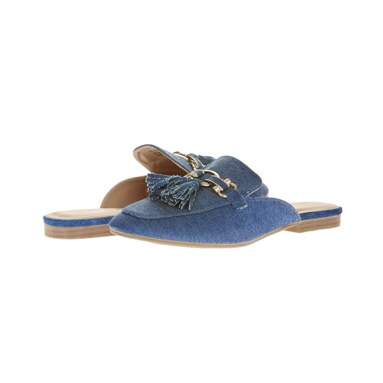 Denim flat shop mules