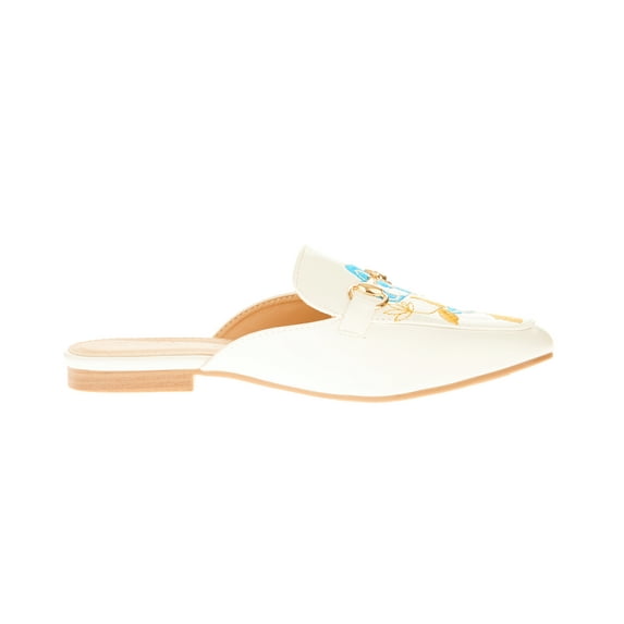 Victoria K Women's Embroidered Flower Mules