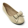 thumbnail image 1 of Victoria K Women's Faux Leather Roll Bow Ballerina Flats, 1 of 5