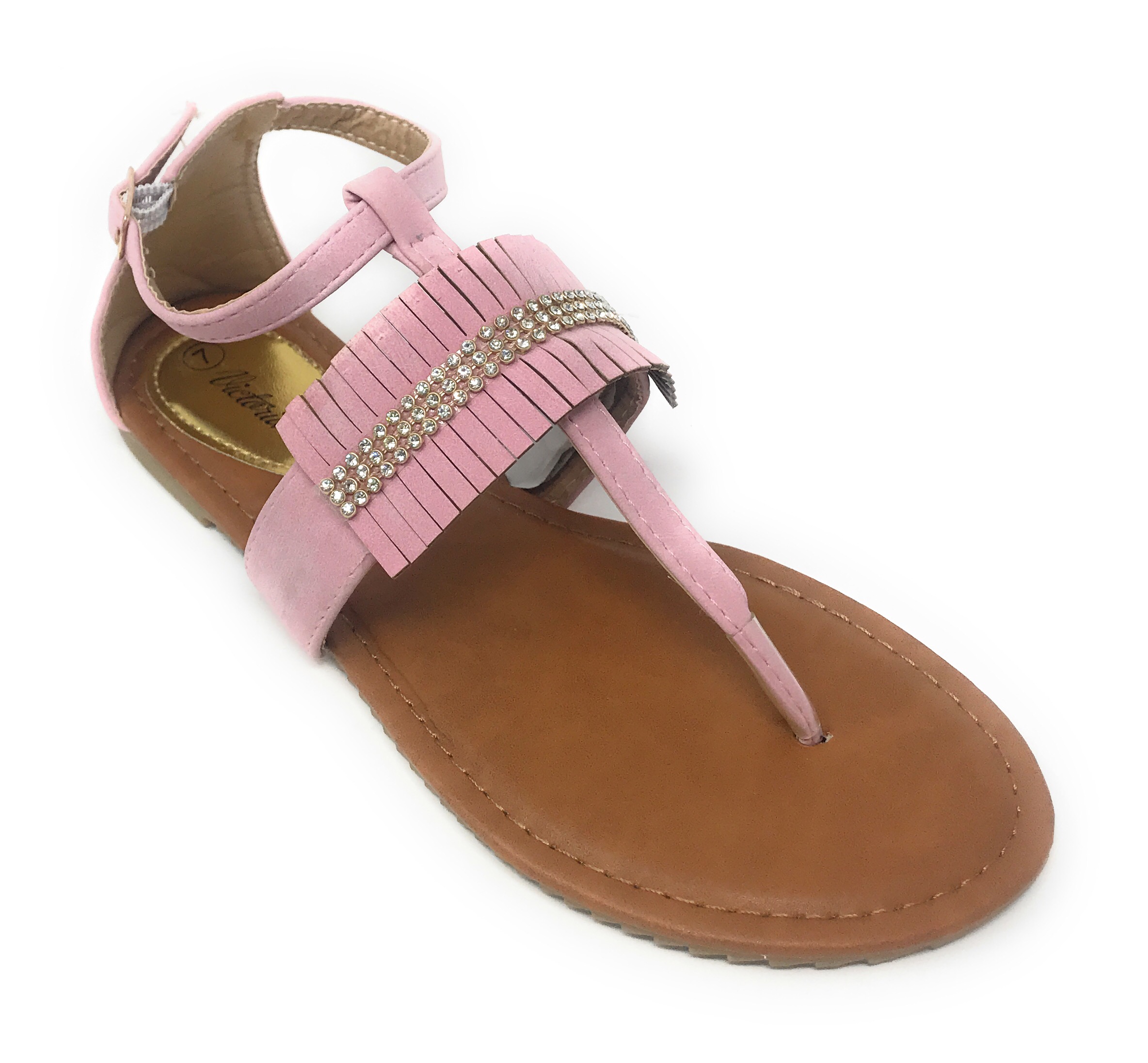 Victoria K Women's Fringed and Rhinestone Sandals