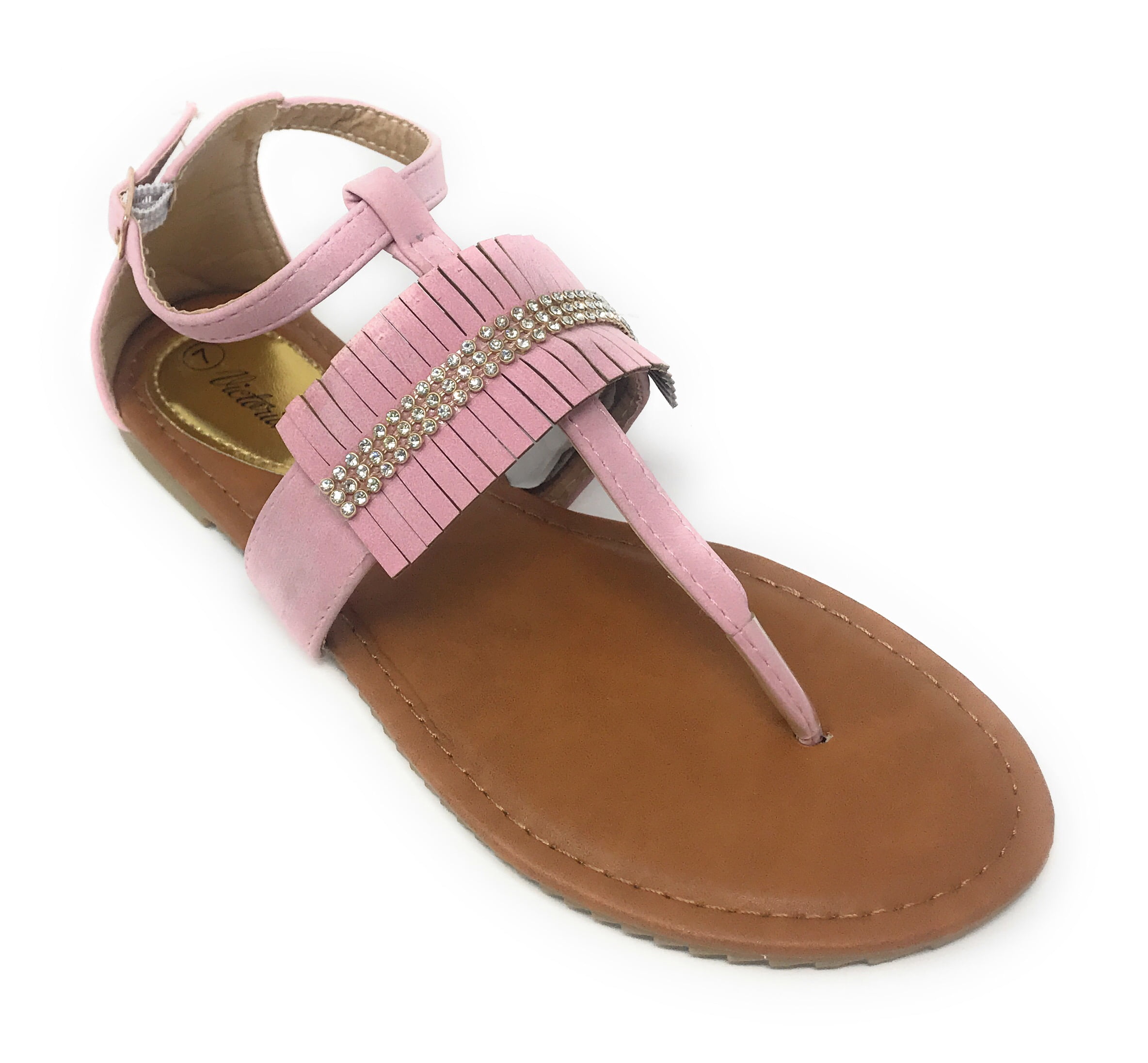 Victoria K Women's Fringed and Rhinestone Sandals