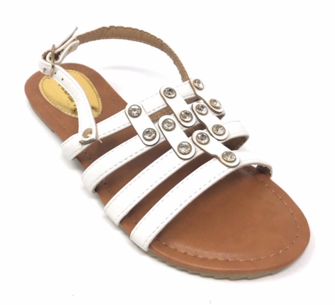 Victoria K Women's Front Strapped With Rhinestone Sandals