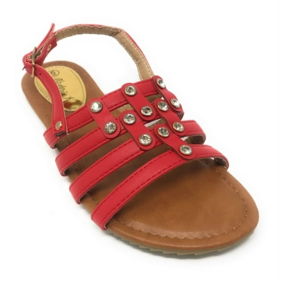 Victoria K Women's Front Strapped With Rhinestone Sandals