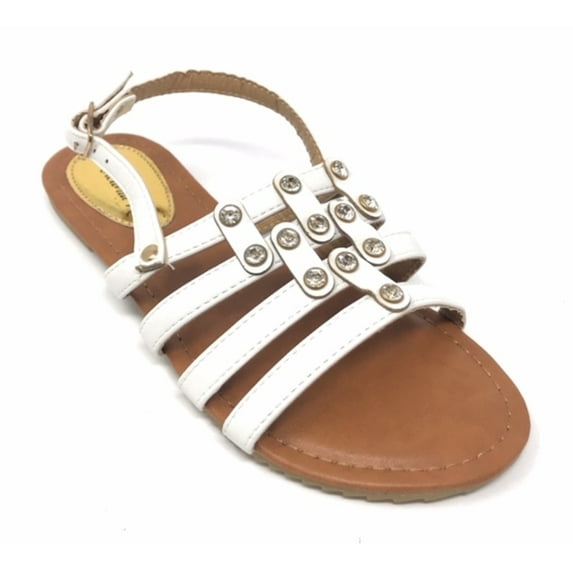 Victoria K Women's Front Strapped With Rhinestone Sandals