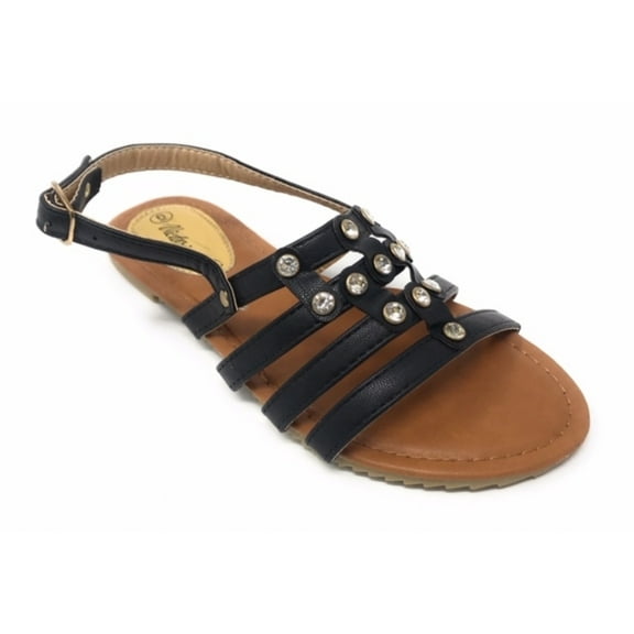 Victoria K Women's Front Strapped With Rhinestone Sandals
