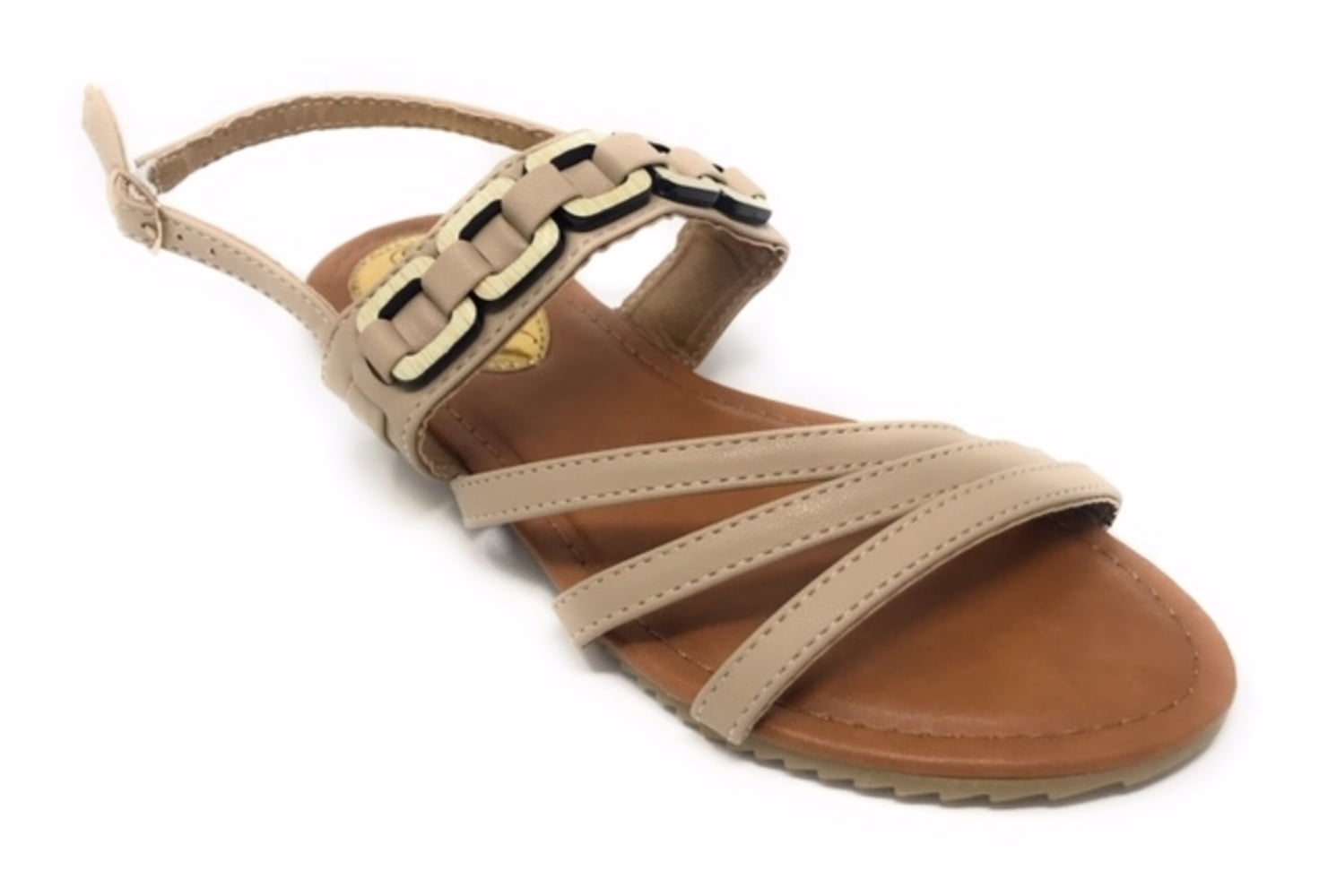 Victoria K Women's Front Straps And Link Chain Sandals