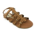 thumbnail image 1 of Victoria K Women's Gladiator Multi Braid With Gold Trim Sandals, 1 of 5