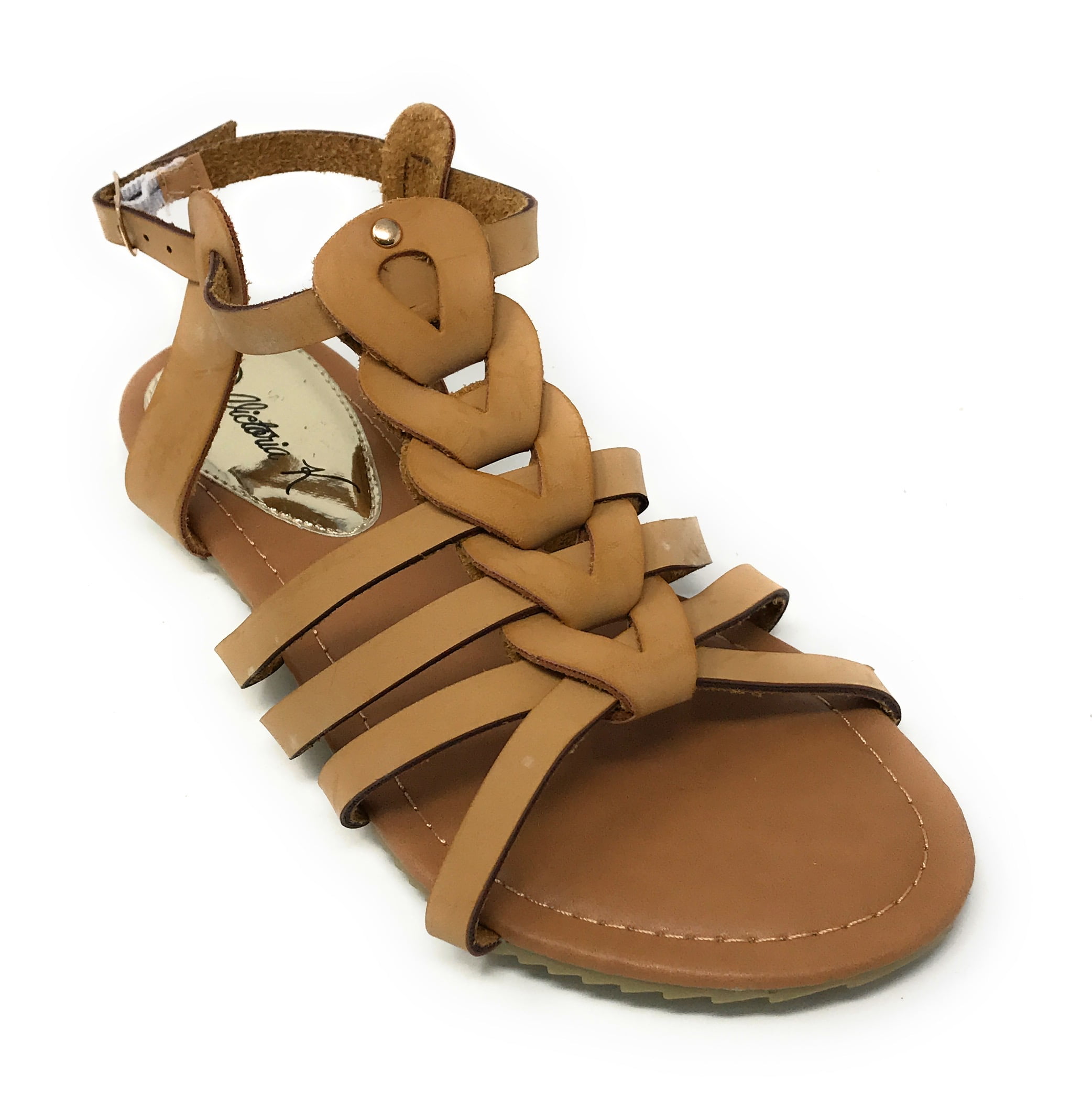 Victoria K Women's Gladiator Multi Loops Braid Sandals