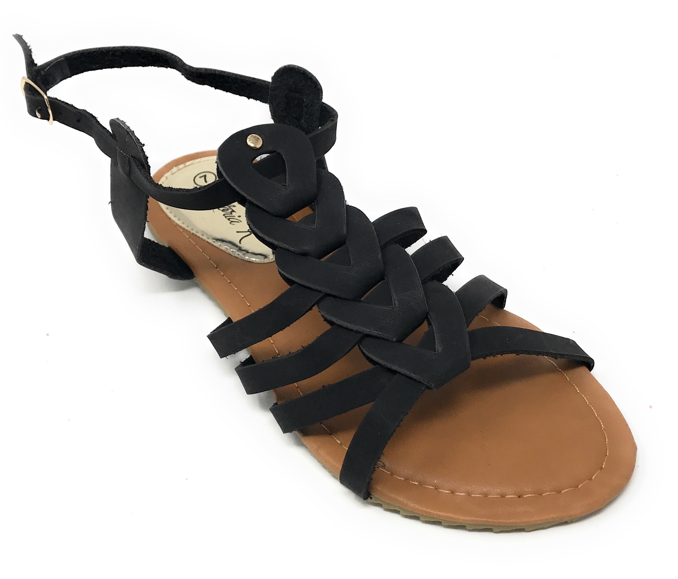Victoria K Women's Gladiator Multi Loops Braid Sandals