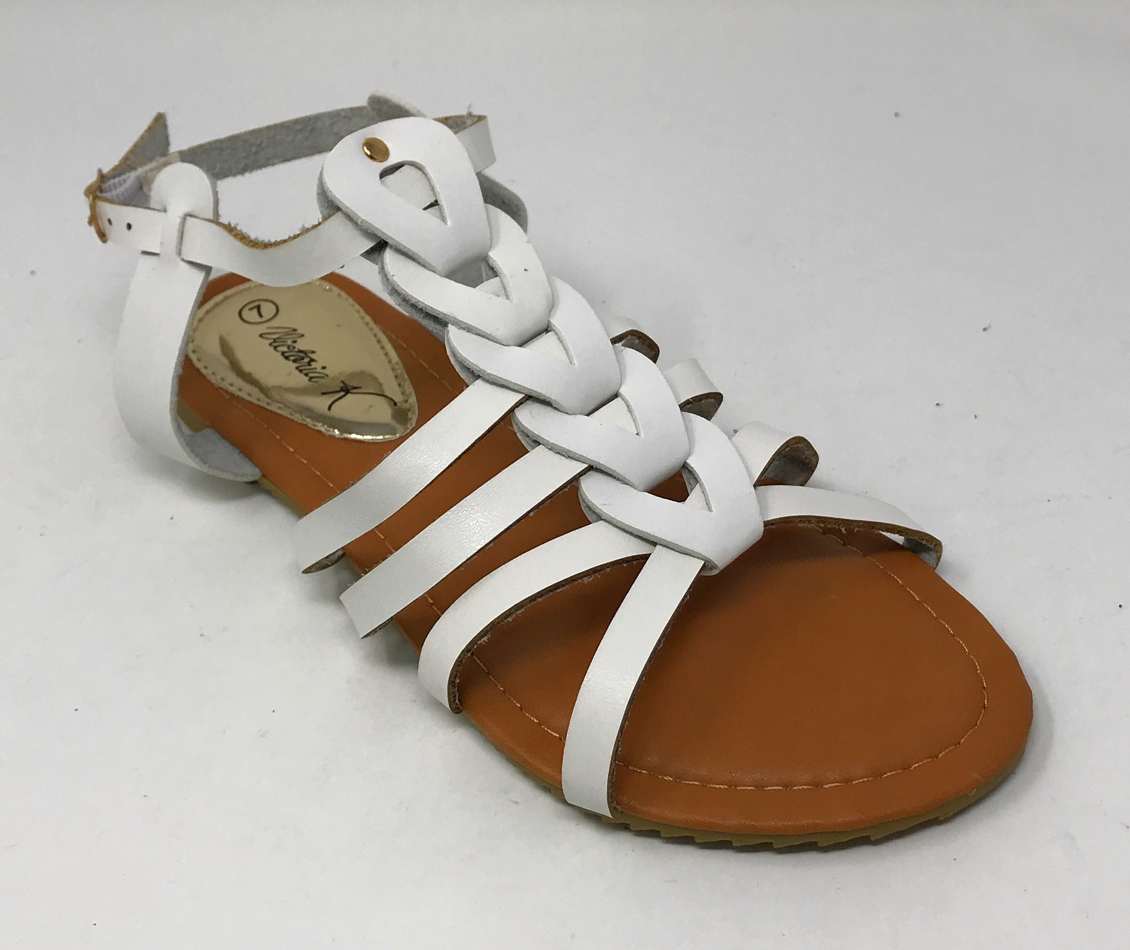 Victoria K Women's Gladiator Multi Loops Braid Sandals