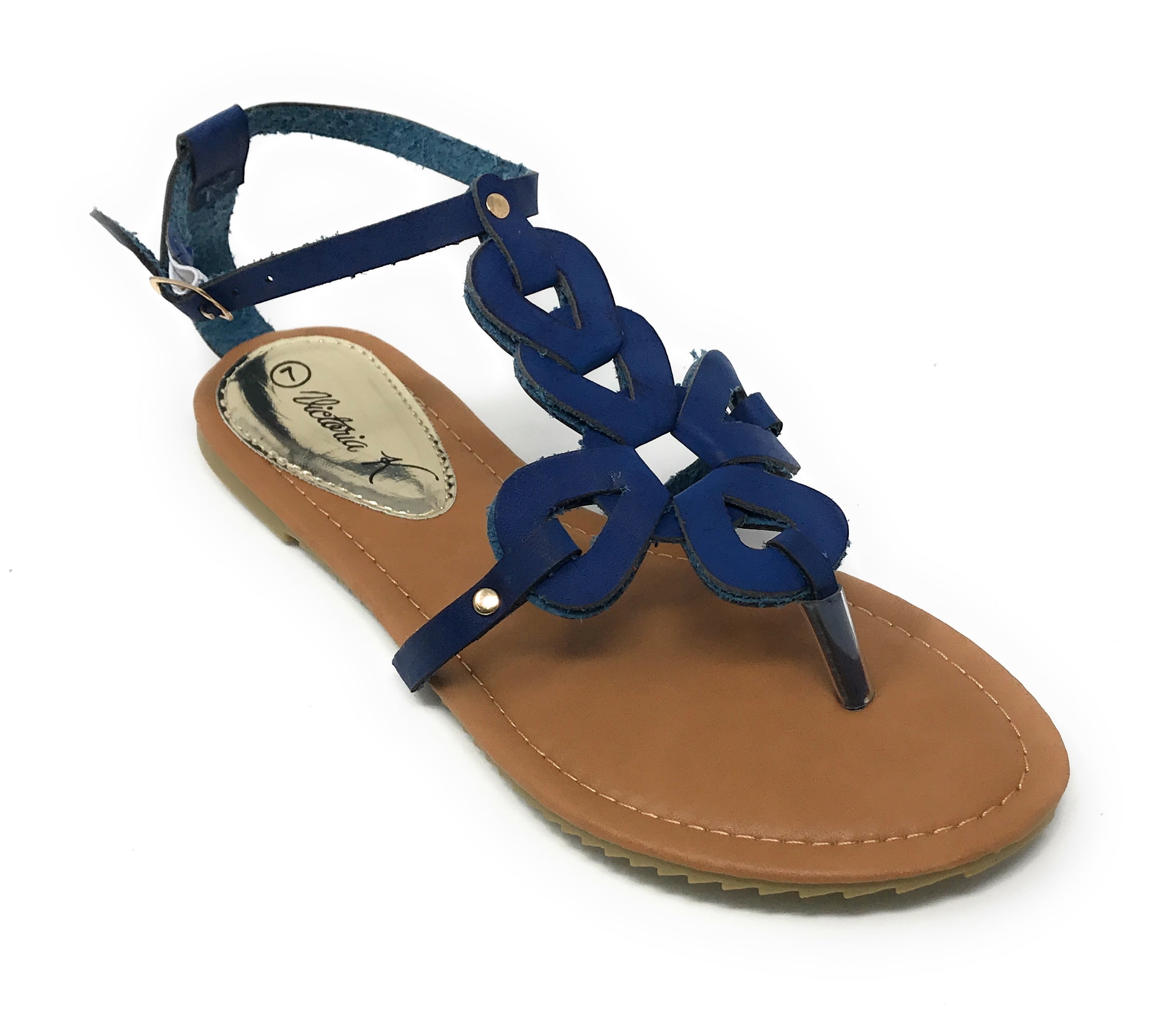 Victoria K Women's Gladiator Multi Loops Crossover Sandals