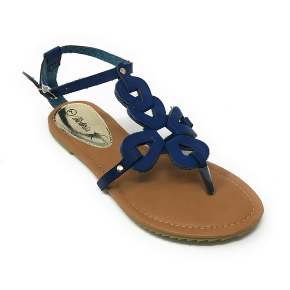 Victoria K Women's Gladiator Multi Loops Crossover Sandals