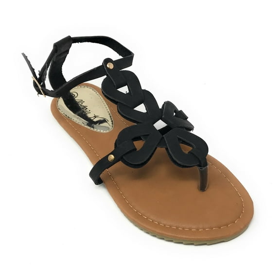 Victoria K Women's Gladiator Multi Loops Crossover Sandals