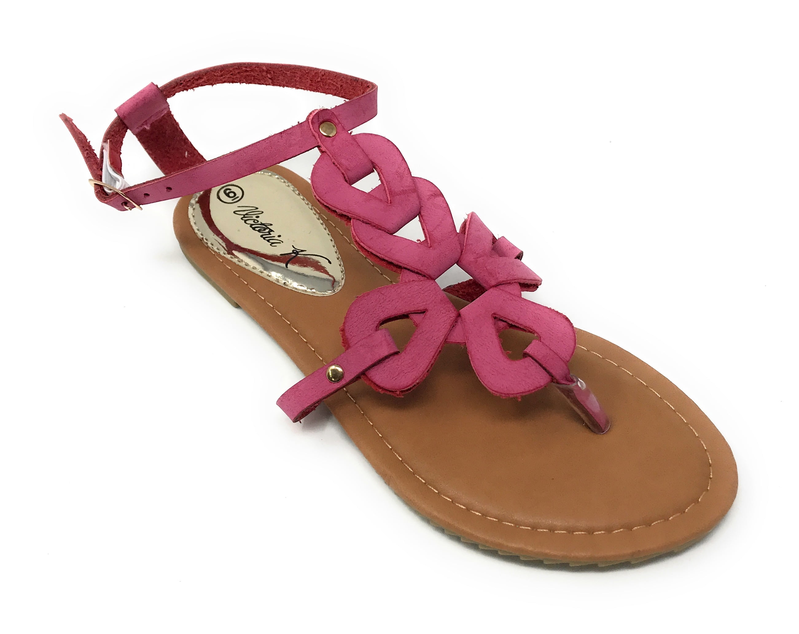 Victoria K Women's Gladiator Multi Loops Crossover Sandals