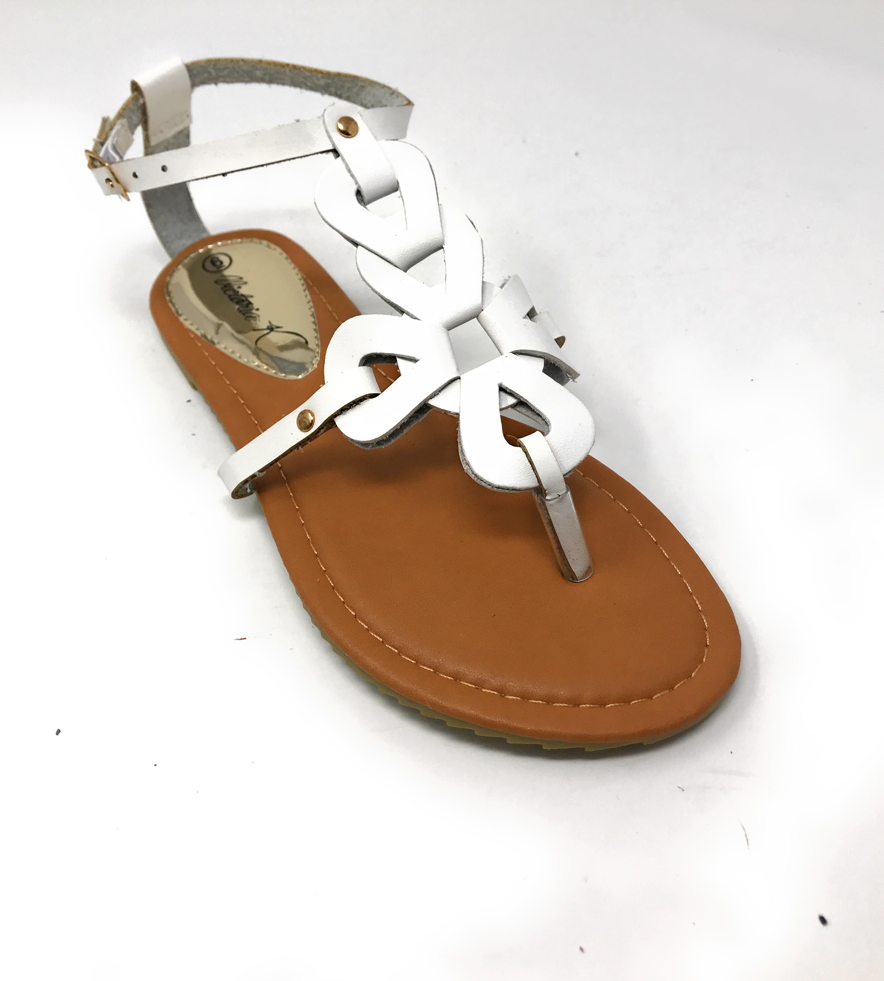 Victoria K Women's Gladiator Multi Loops Crossover Sandals