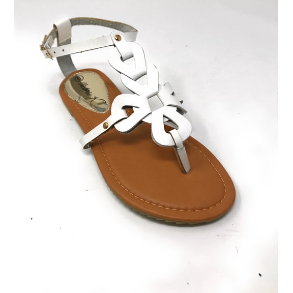 Victoria K Women's Gladiator Multi Loops Crossover Sandals