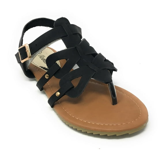 Victoria K Women's Gladiator Style Multi Loops With Double Crossover Sandals
