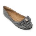 thumbnail image 1 of Victoria K Women's Glen Plaid Matching Bow With Rhinestone Ballerina Flats, 1 of 5