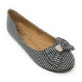 thumbnail image 1 of Victoria K Women's Glen Plaid Matching Bow With Rhinestone Ballerina Flats, 1 of 5
