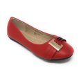 thumbnail image 1 of Victoria K Women's Gold Buckle With Two Tone Straps Ballerina Flats, 1 of 7