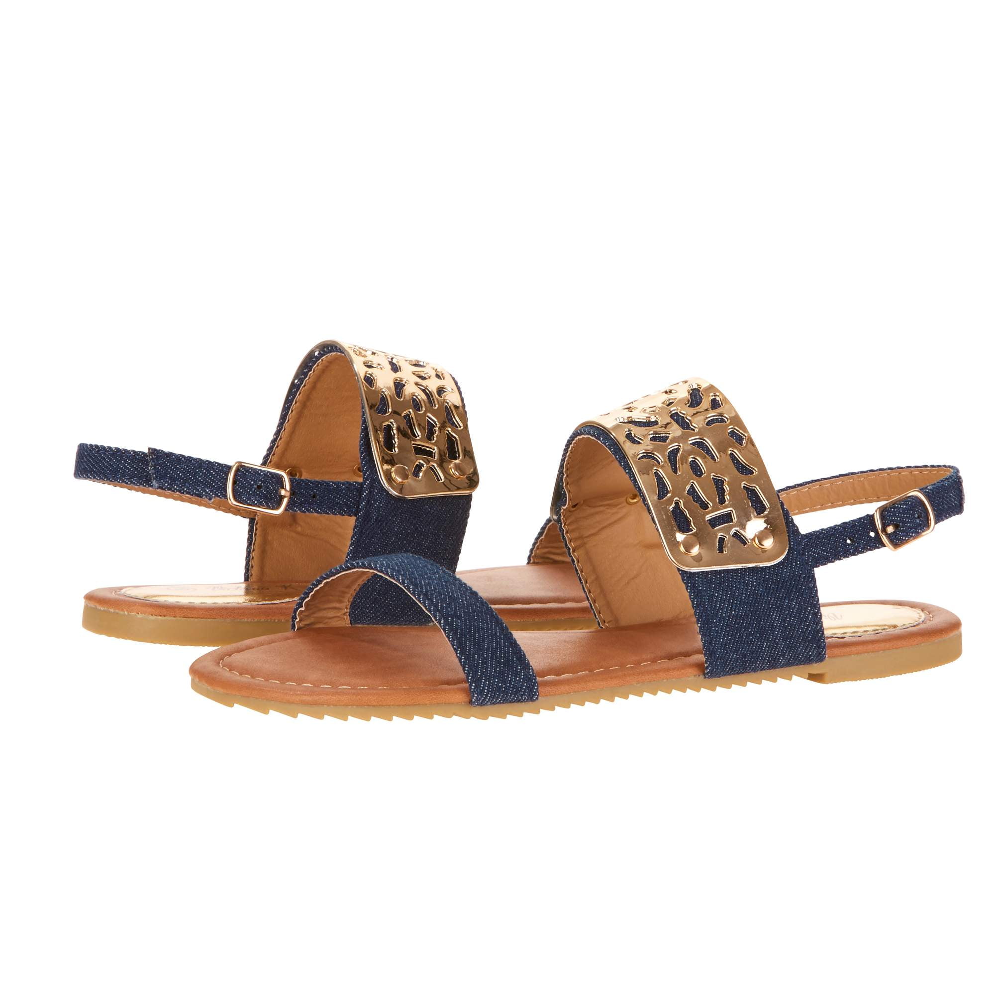 Victoria K Women's Gold Cuff Fashion Sandals