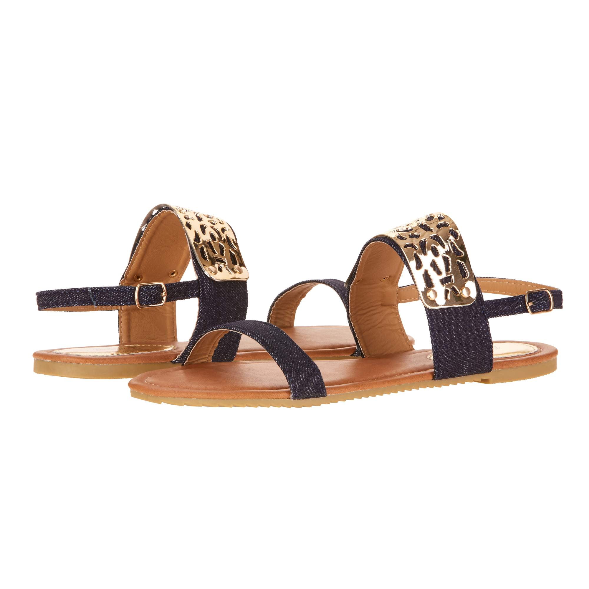 Victoria K Women's Gold Cuff Fashion Sandals