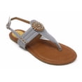 thumbnail image 1 of Victoria K Women's Gold Medallion Sandals, 1 of 5