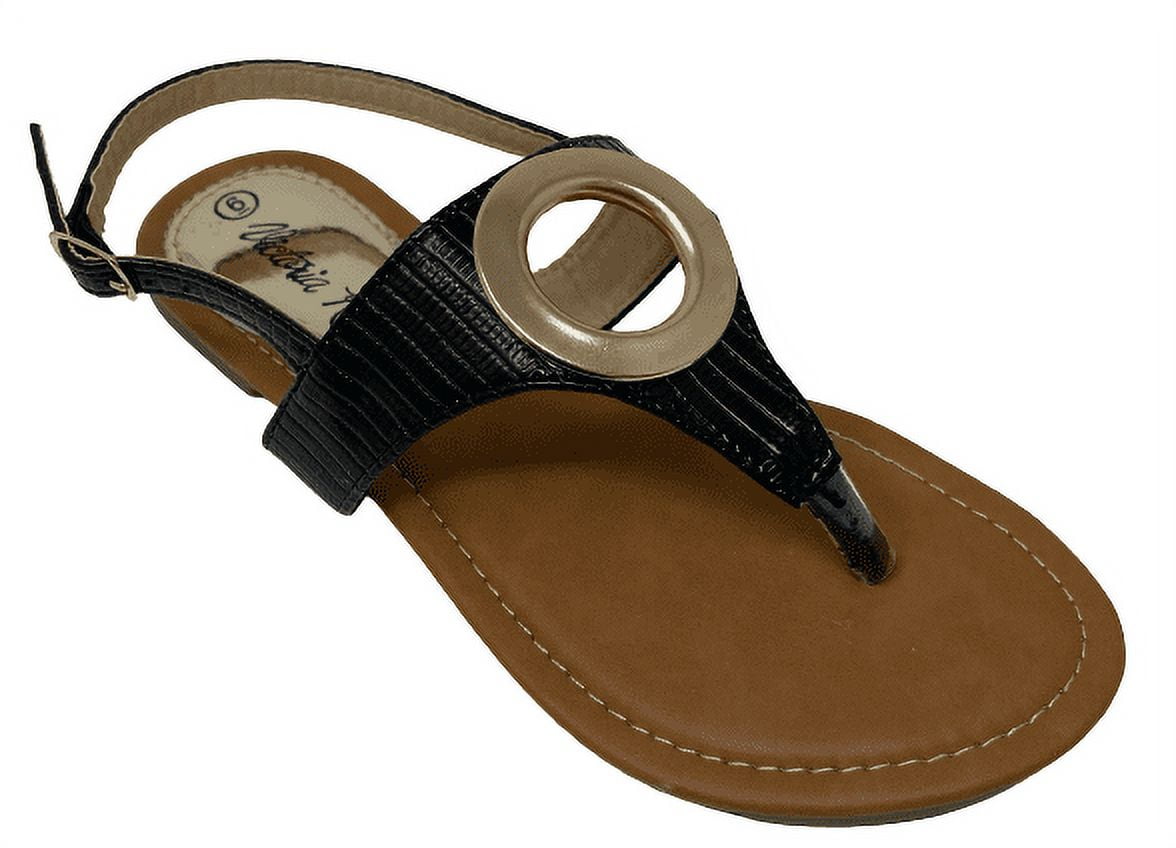 Victoria K Women's Gold Ring Sandals