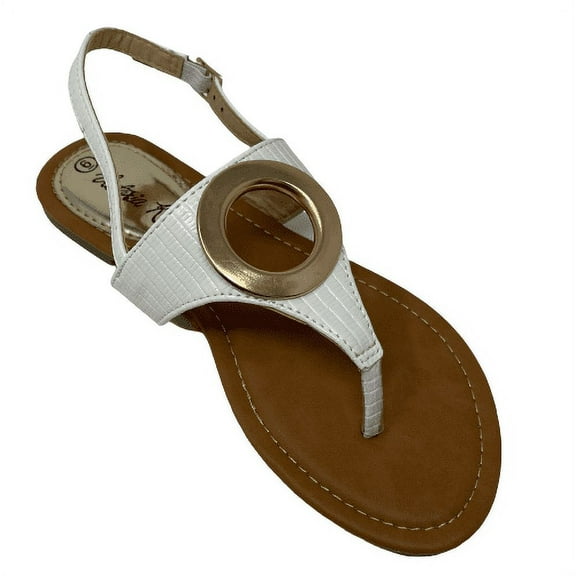 Victoria K Women's Gold Ring Sandals