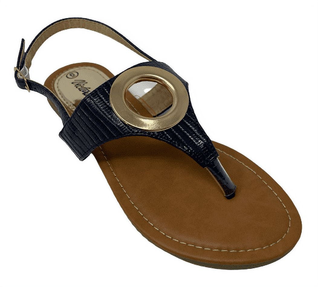 Victoria K Women's Gold Ring Sandals
